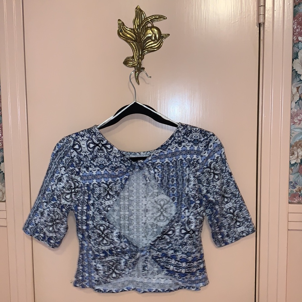 Blue White Top